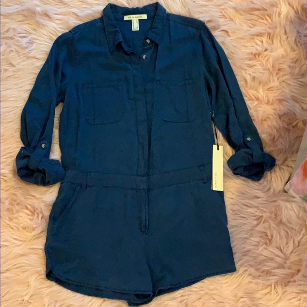 Forever 21 Navy Romper by life in progress